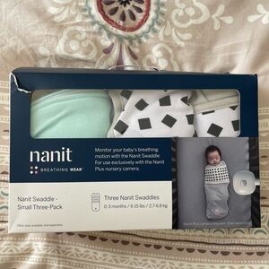 Nanit Swaddle Small Three-Pack - Mint, White, Black